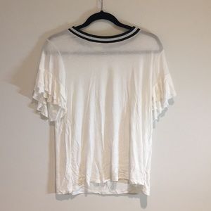 Caution to the wind: white T-shirt
